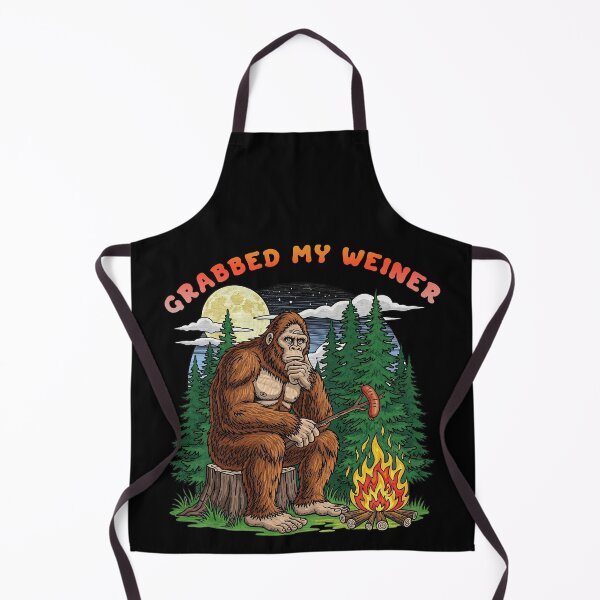 Item preview, Bigfoot Camping Sasquatch Grabbed My Weiner Funny designed and sold by TeeARTHY.
