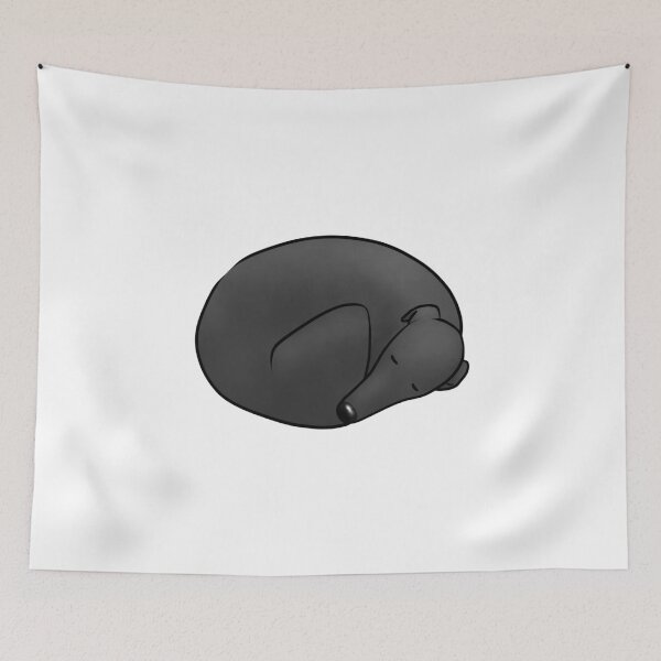 Item preview, Donut Dog - Black Hound designed and sold by Tessa Draws Stoof.