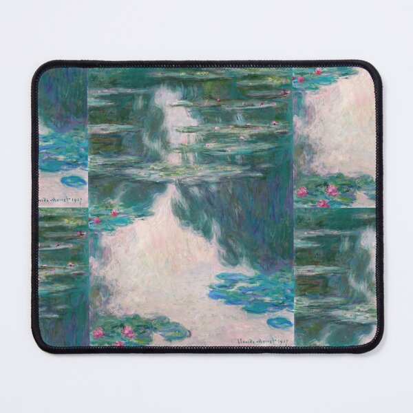 Item preview, Nympheas Temps Gris by Claude Monet: Vertical Water Lilies Fine Art Print designed and sold by artofuniverse.