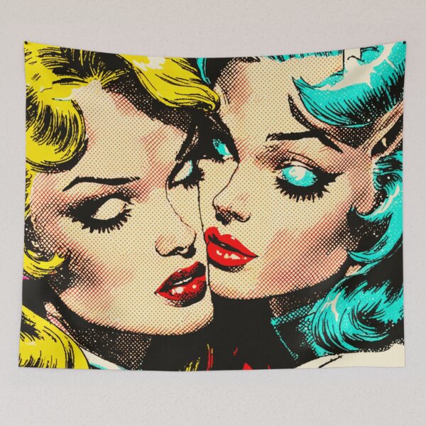 Item preview, Lovers 1960s Pop Art Parody designed and sold by NickWhittleArt.