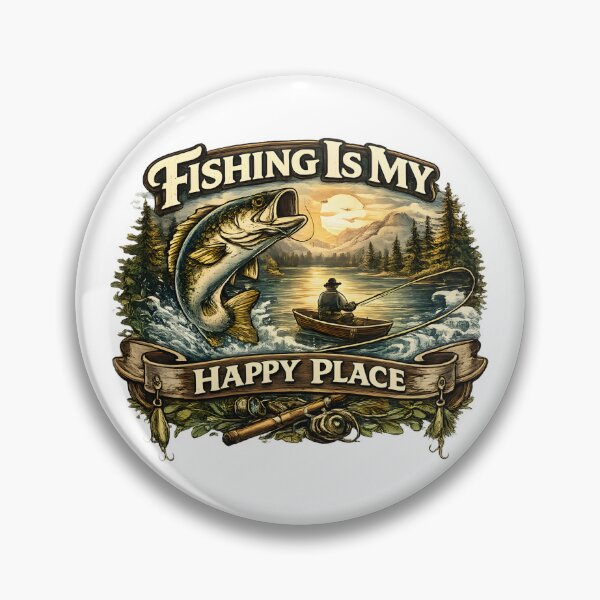 Artikelvorschau, Fishing Is My Happy Place – Angler Natur & Ruhe Design entworfen und verkauft von SVALANART.