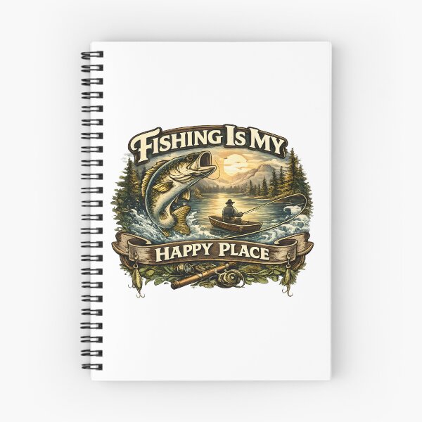 Item preview, Fishing Is My Happy Place – Peaceful Fishing Nature Design designed and sold by SVALANART.