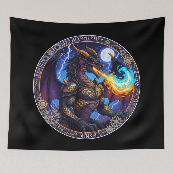 Item preview, Ancient Runic Dragon of the Iron Gears designed and sold by MBBialyPiksel.