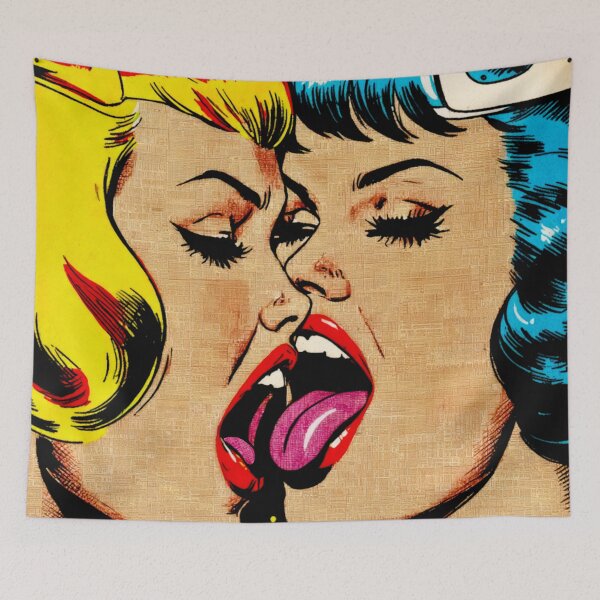 Item preview, Lovers 2 1960s Pop Art Parody designed and sold by NickWhittleArt.