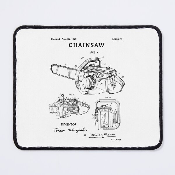 Item preview, Chainsaw Patent Art 1970 Chainsaw lover gift, Vintage chainsaw designed and sold by anodyle.
