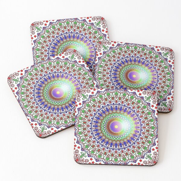 Item preview, Radiant Gradient Mandala with Stars and Butterfly Corners" designed and sold by nighttime1990.