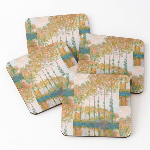 Item preview, Peupliers Au Bord De Lepte Automne by Claude Monet: Impressionist Tree Landscape designed and sold by artofuniverse.