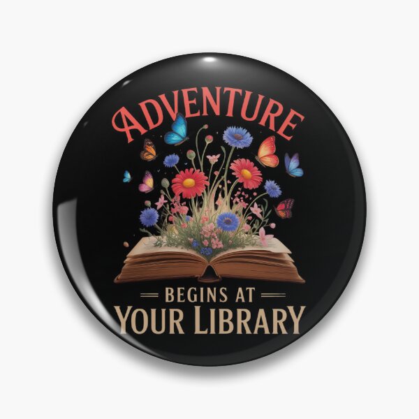 Item preview, Adventure Begins At Your Library Summer Reading 2024 Flowers designed and sold by DigitaldeligArt.