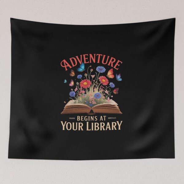 Item preview, Adventure Begins At Your Library Summer Reading 2024 Flowers designed and sold by DigitaldeligArt.