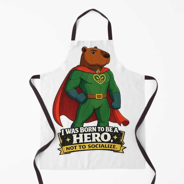 Item preview, I Was Born to Be a Hero, Not to Socialize- The Noble Capybara – Animal Hero- T-Shirt & Hoodies designed and sold by John-Rivav.