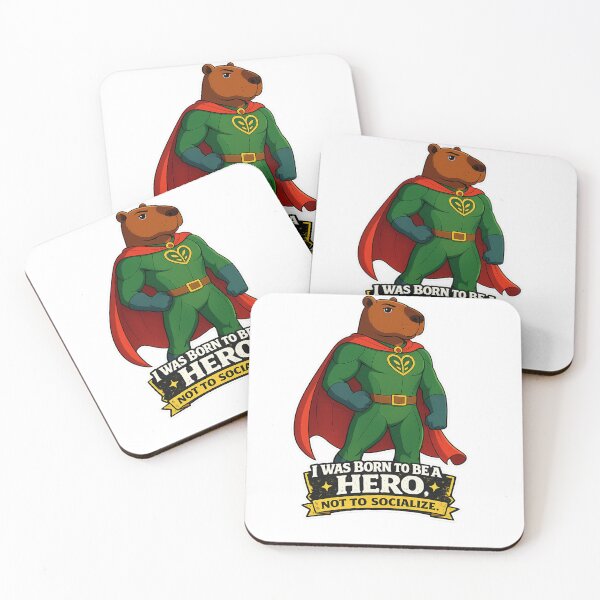 Item preview, I Was Born to Be a Hero, Not to Socialize- The Noble Capybara – Animal Hero- T-Shirt & Hoodies designed and sold by John-Rivav.