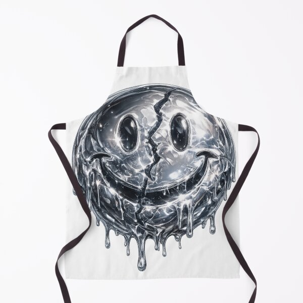 Item preview, Liquid Chrome Smiley – Melting Metal Face designed and sold by BoldLineDesign.