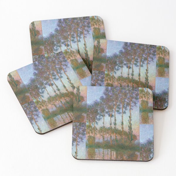 Item preview, Peupliers Au Bord De Lepte Crepuscule by Claude Monet: Tranquil Impressionist Landscape designed and sold by artofuniverse.