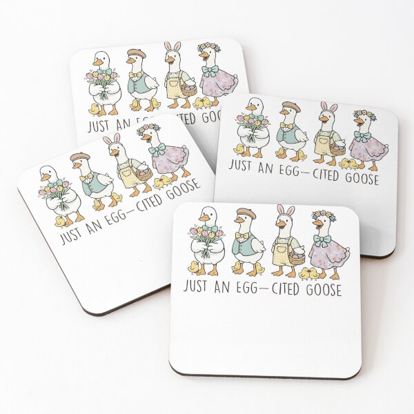 Item preview, Egg-cited Goose Easter , Funny Easter Goose , Cute Spring Animal Graphic designed and sold by MS Pod Studio.