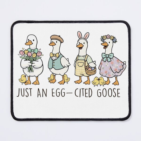 Item preview, Egg-cited Goose Easter , Funny Easter Goose , Cute Spring Animal Graphic designed and sold by MS Pod Studio.