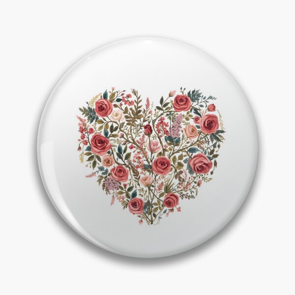 Item preview, Romantic Floral Heart Illustration designed and sold by PixelNest-Haven.