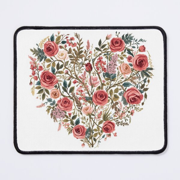 Item preview, Romantic Floral Heart Illustration designed and sold by PixelNest-Haven.