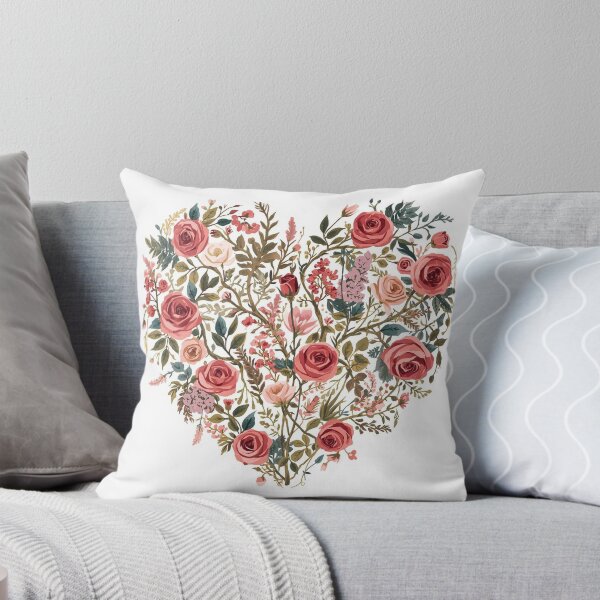 Item preview, Romantic Floral Heart Illustration designed and sold by PixelNest-Haven.