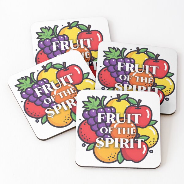 Item preview, "Fruit of the Spirit" - Bold Christian Typography with Colourful Fruits. designed and sold by loveandlightrb.