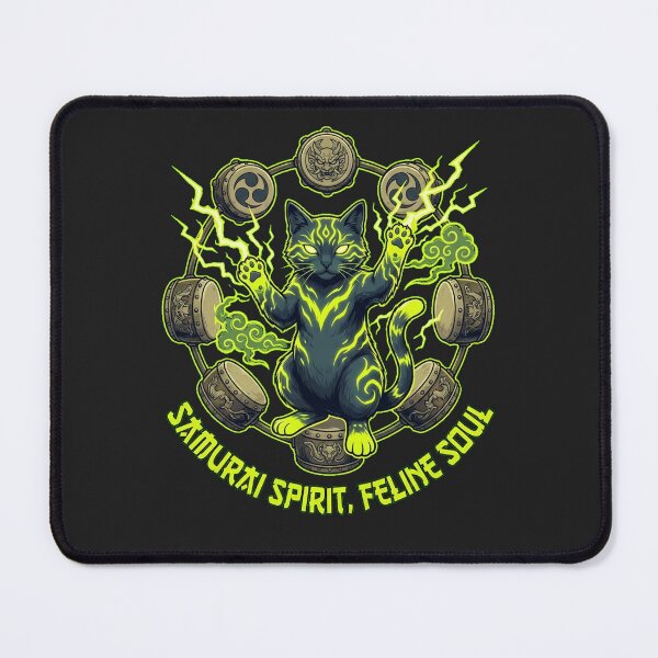 Item preview, Thunder God Neko: Raijin Inspired Mythical Lightning Cat designed and sold by Thaivi Design.