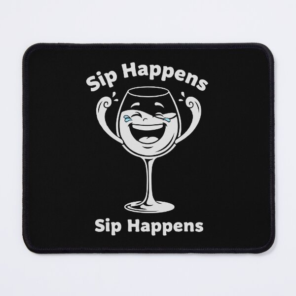 Item preview, Sip Happens Wine Glass T-Shirt Funny Alcohol Pun Cartoon Design designed and sold by Design-Pro-21.