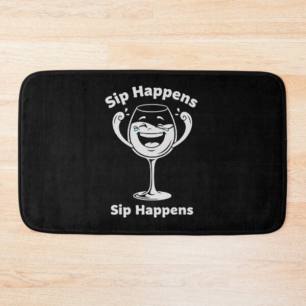 Item preview, Sip Happens Wine Glass T-Shirt  Funny Alcohol Pun Cartoon Design designed and sold by Design-Pro-21.