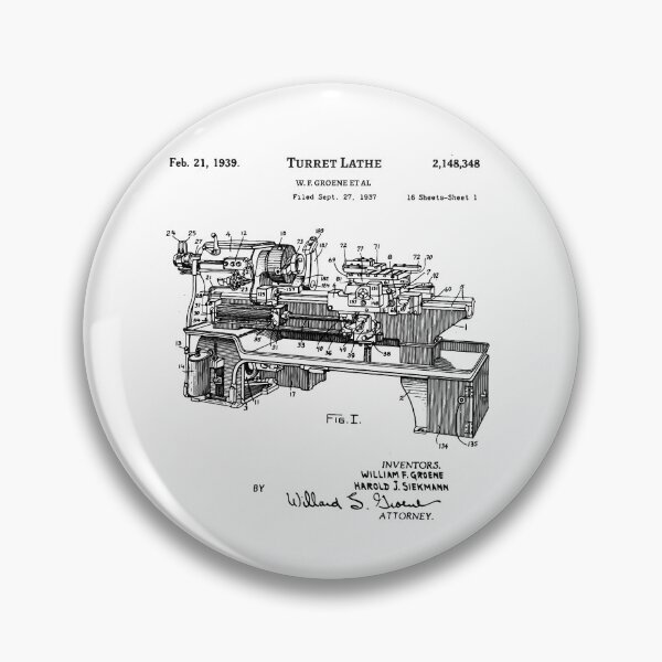 Item preview, Lathe Patent 1939 Vintage Blueprint Machine Tool Inventions  designed and sold by anodyle.