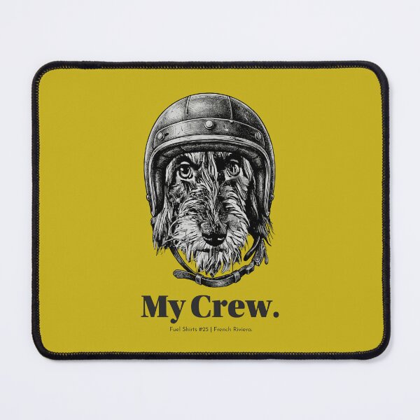 Item preview, My Crew - Vintage Biker Dog Illustration designed and sold by Fuel-Shirts.