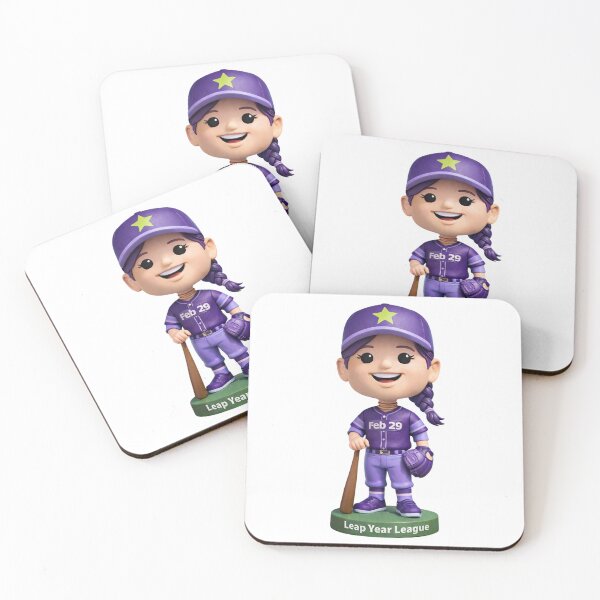 Item preview, Leap Year Baseball Bobblehead - White Female No Background designed and sold by Leap29 Designs.