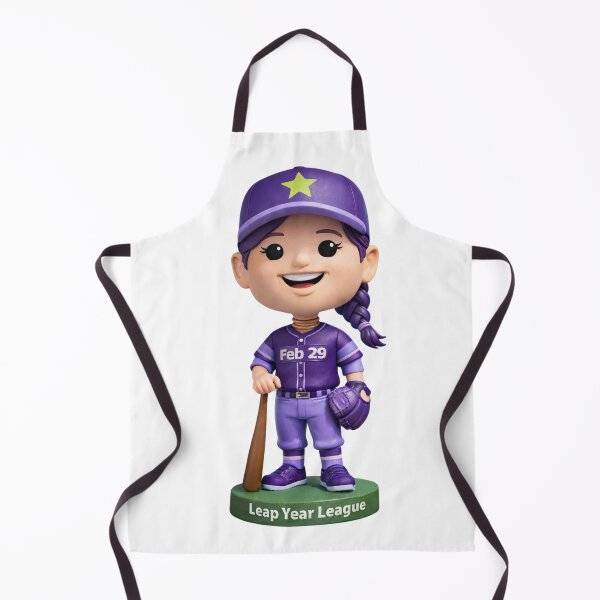 Item preview, Leap Year Baseball Bobblehead - White Female No Background designed and sold by Leap29 Designs.