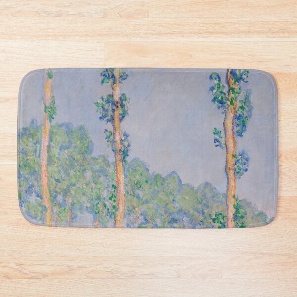 Item preview, Poplars Pink Effect by Claude Monet: Impressionist River Landscape Poster designed and sold by artofuniverse.
