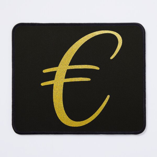 Item preview, Euro Symbol – Black & Gold Minimalist Art Deco Poster designed and sold by T-Prestige.