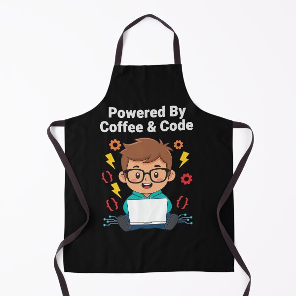 Item preview, Powered By Coffee & Code Programmer T-Shirt  Funny Developer Cartoon Design designed and sold by Design-Pro-21.