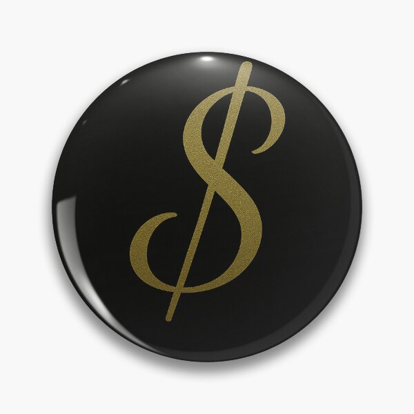 Item preview, Dollar Symbol – Black & Gold Minimalist Art Deco Poster designed and sold by T-Prestige.