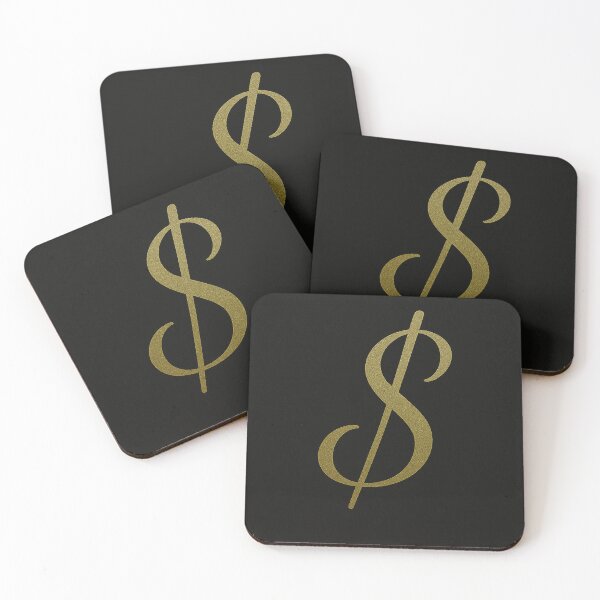 Item preview, Dollar Symbol – Black & Gold Minimalist Art Deco Poster designed and sold by T-Prestige.