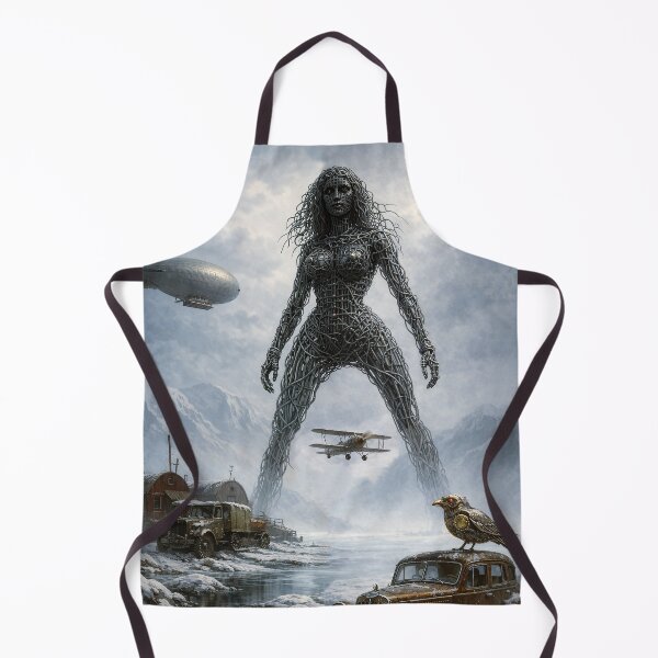 Item preview, Wire Woman in Antarctica with Abandoned Research Base designed and sold by busurman.