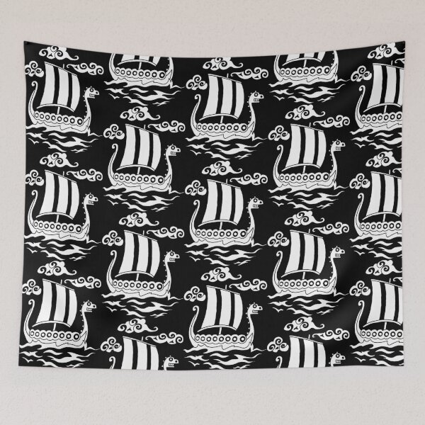 Item preview, Funny Viking longship (white) designed and sold by Lagueny.