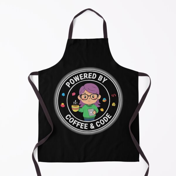 Item preview, Powered By Coffee & Code Cartoon Girl T-Shirt  Programmer Humor Design designed and sold by Design-Pro-21.