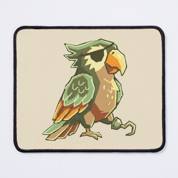 Item preview, Pirate Parrot Cute Cartoon Bird Green Feathers Eye Patch Hook Leg designed and sold by Magnificent Lizard.