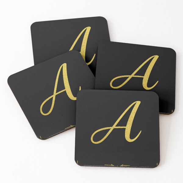 Item preview, Letter A – Black & Gold Minimalist Art Deco Initial Poster designed and sold by T-Prestige.