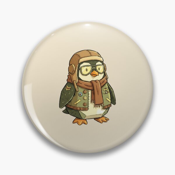 Item preview, Penguin Pilot Aviator, Cute Bird in Vintage Flight Gear, Green Jacket and Goggles designed and sold by Magnificent Lizard.
