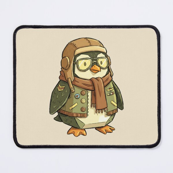 Item preview, Penguin Pilot Aviator, Cute Bird in Vintage Flight Gear, Green Jacket and Goggles designed and sold by Magnificent Lizard.