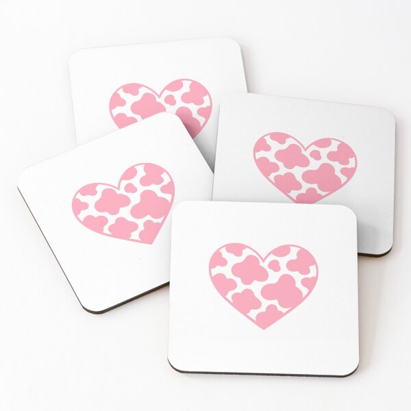 Item preview, Cow print heart pink designed and sold by GrassFedVegan.