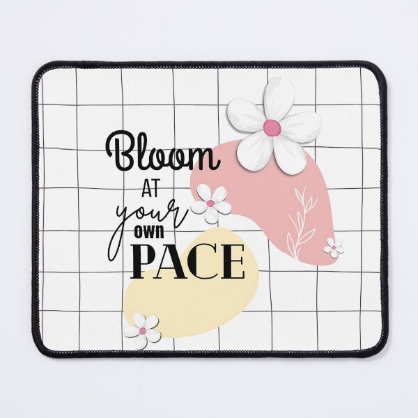 Item preview, Bloom at Your Own Pace – Soft Floral Minimalist Inspirational Art designed and sold by AESTHETIC-FLAIR.