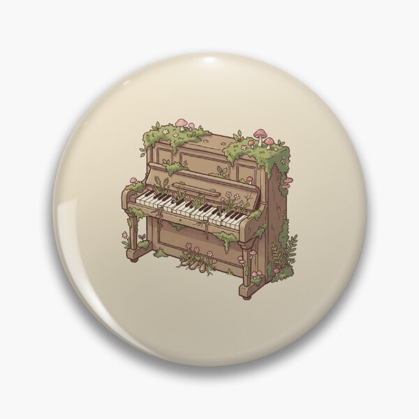 Item preview, Overgrown Piano Cottagecore Illustration, Mossy Musical Instrument with Mushrooms and Flowers designed and sold by Magnificent Lizard.