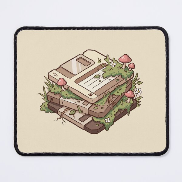 Item preview, Overgrown Floppy Disk Stack, Mossy Retro Technology with Mushrooms and Nature designed and sold by Magnificent Lizard.