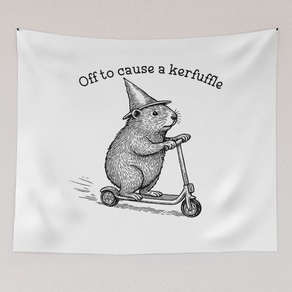 Item preview, Off to Cause A Kerfuffle Funny Capybara Scooter Chaos Art for Men Women Kids , Capybara Gift Lover  designed and sold by DZIRI NAJAT.