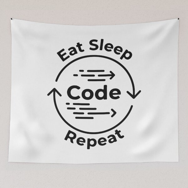 Item preview, Eat Sleep Code Repeat T-Shirt  Programmer Life Design  Coding Humor Tee designed and sold by Design-Pro-21.