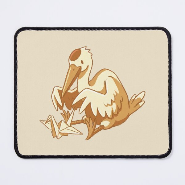 Item preview, Origami Crane With Real Bird Cute Cartoon Illustration designed and sold by Magnificent Lizard.