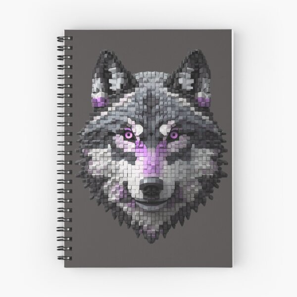 Item preview, Retro Pixel Wolf Head - Mosaic Wolf Art. designed and sold by LunaPrintCo.